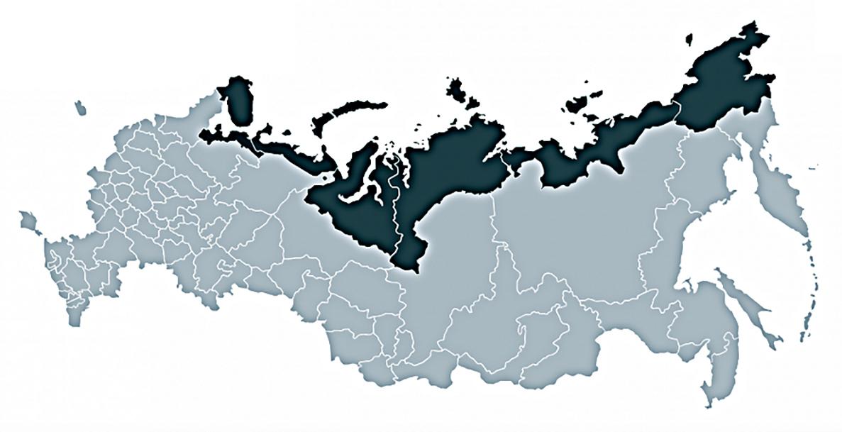 Карта арктическая зона российской федерации