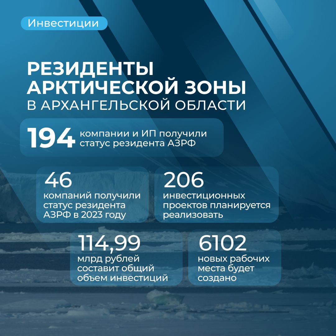 В этом году резидентами Арктической зоны РФ стали 46 компаний Поморья